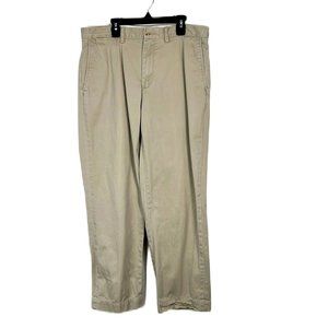 Polo by Ralph Lauren Pants Men 34/30 Khaki Preston Pant Tan Cotton Adult Bottoms